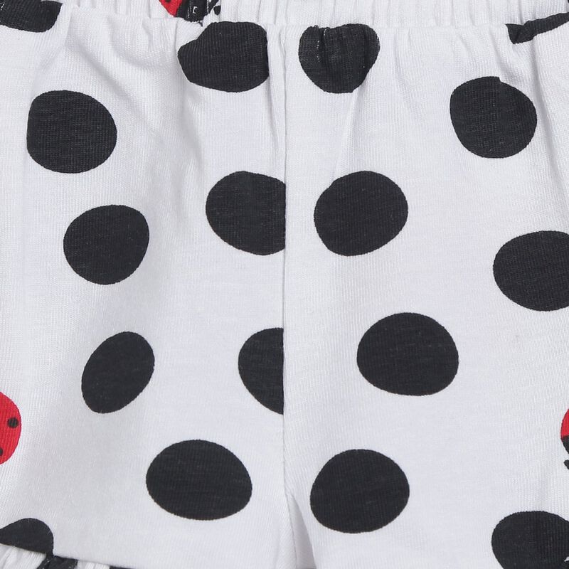 Girls Natural Printed Short Knitted Trousers image number 2